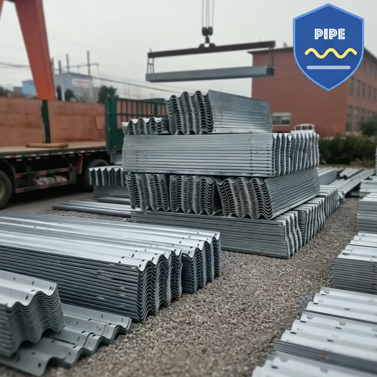 Motorway Vehicle Barrier W Beam Guardrail Hot Dip Galvanized Road Safety Fence Factory Price
