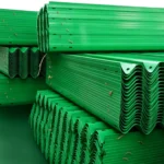 Green Powder-Coated W-Beam Guardrail for Scenic Highway - China Manufacturer