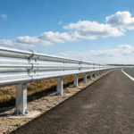 Thrie-beam guardrail ,galvanized steel safety barrier