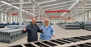 Algerian customer visiting the highway guardrail manufacturing facility with the China Guardrail team