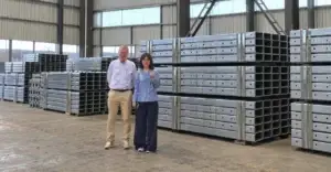 Argentinian customer inspecting highway guardrail components with the China Guardrail team