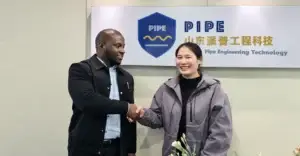 Congolese customer discussing a highway guardrail project with the China Guardrail team