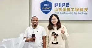 Congolese customer discussing a highway guardrail project with the China Guardrail team