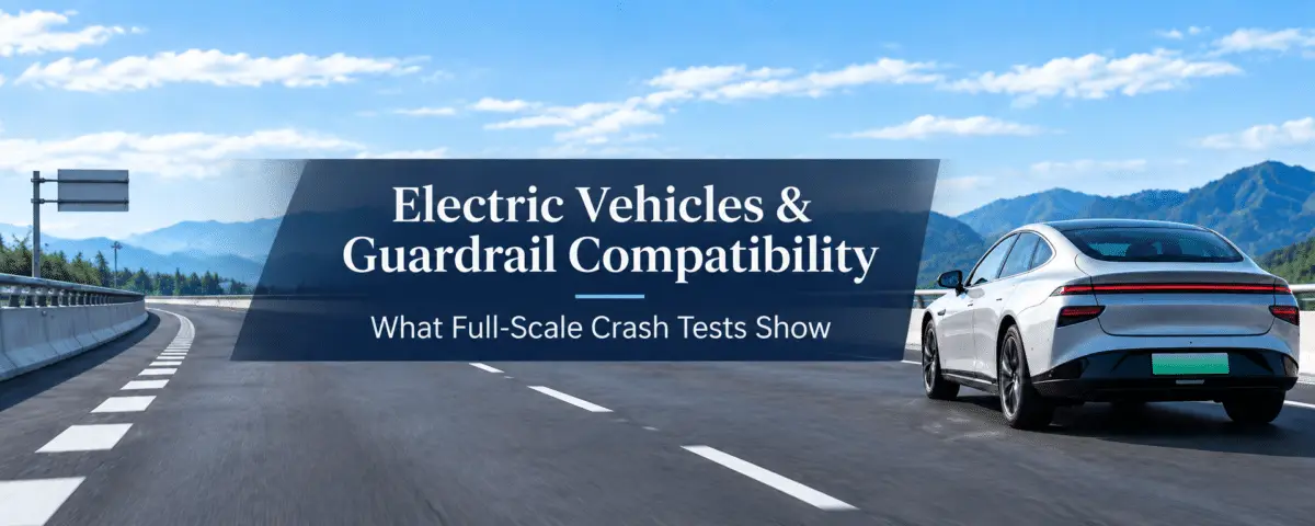 Electric vehicle and roadside guardrail compatibility