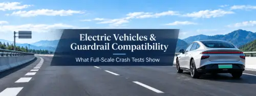 Electric vehicle and roadside guardrail compatibility