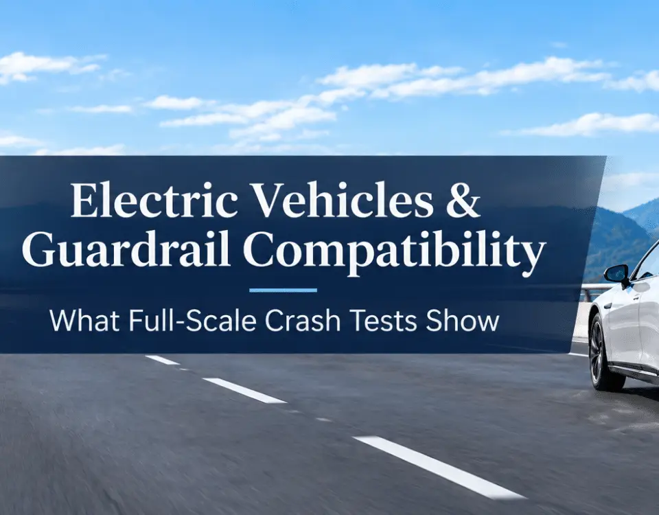 Electric vehicle and roadside guardrail compatibility