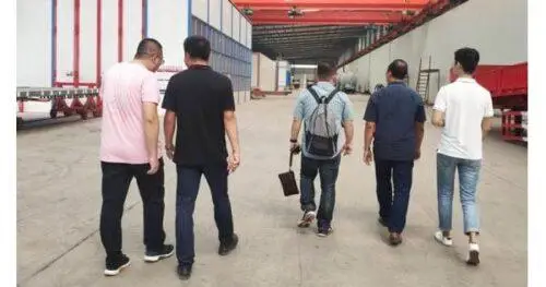 Indonesian customer visiting the highway guardrail manufacturing facility with the China Guardrail team