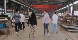 UAE customer visiting the highway guardrail manufacturing facility with the China Guardrail team